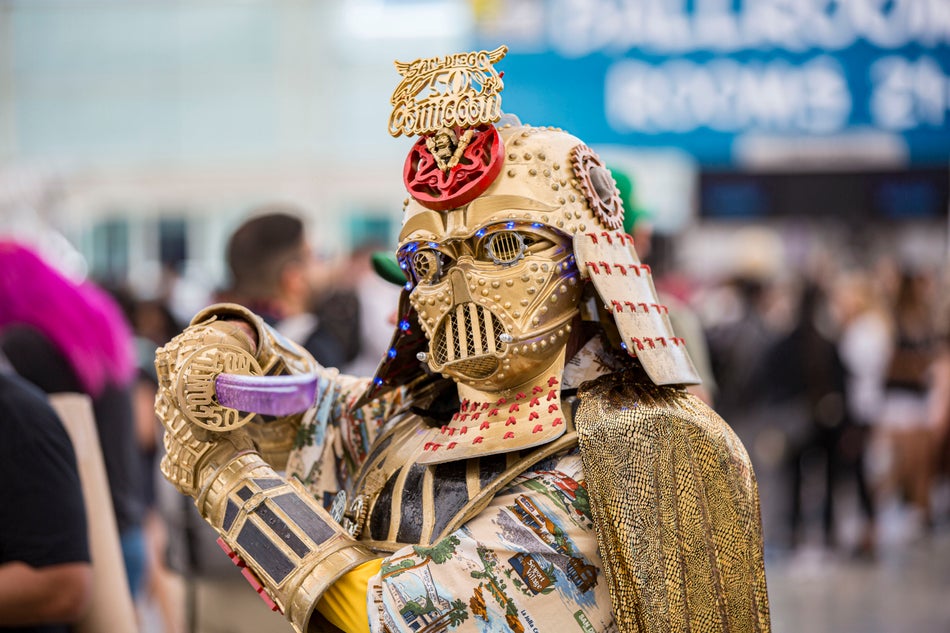 Cosplayer Christopher Canole as Dude Vader.