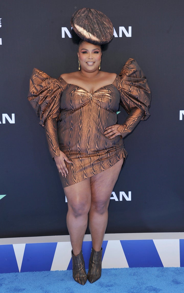Lizzo arrives at the 2019 BET Awards. 