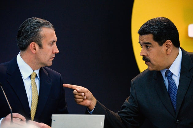 Nicolás Maduro y Tarek El Aissami, el pasado febrero en una rueda de prensa en Caracas.