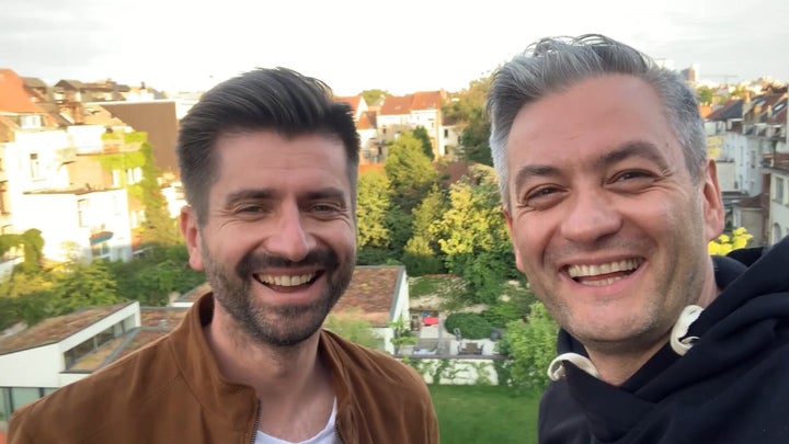 European Parliament member Robert Biedron (right) and his partner, Krzysztof Smiszek, are among those to appear in the n