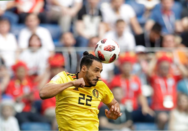Nacer Chadli lors du match pour la troisième place entre l'Angleterre et la Belgique lors de la Coupe du monde de football au stade de Saint-Pétersbourg le 14 juillet 2018.