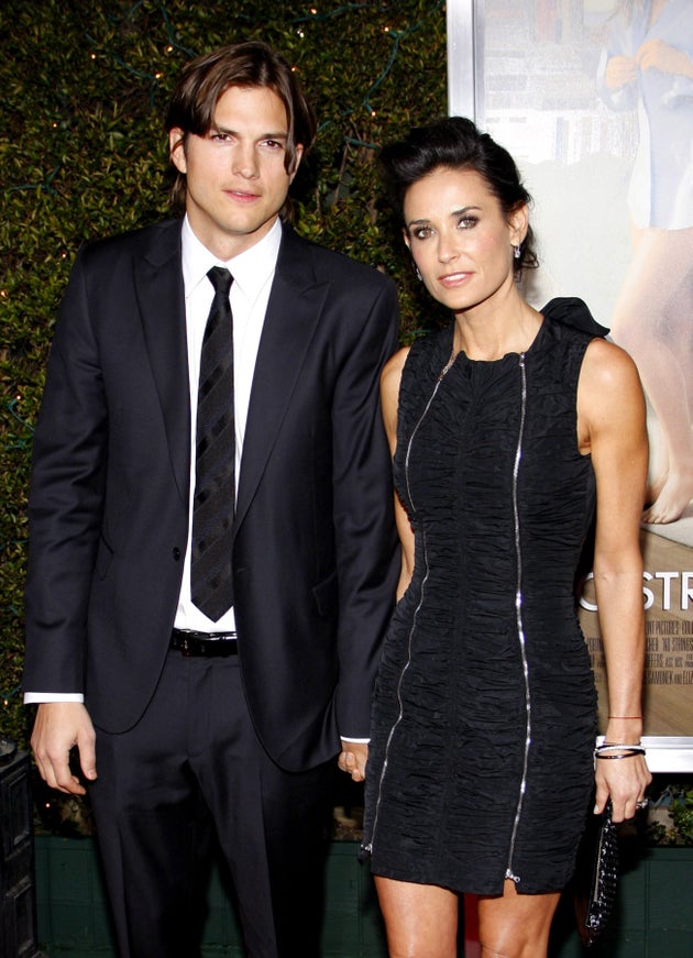 Kutcher and Demi Moore at the Los Angeles premiere of