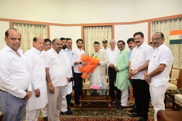 Shiv Sena leaders meet Maharashtra Governor.