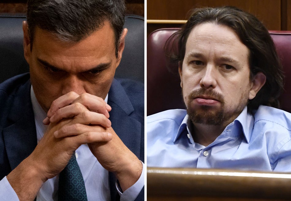 23 de julio de 2019. La relación entre los dos partidos parece que se rompe del todo después de no llegar a un acuerdo de gobierno. Iglesias no acepta los ministerios que le ofrece Sánchez. La investidura no sale adelante.