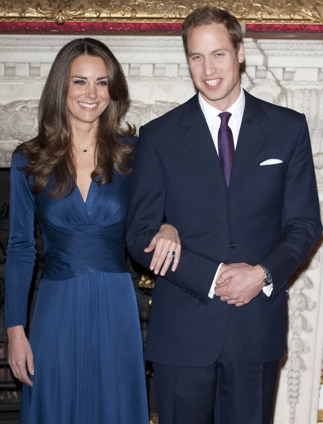 Prince William and Kate Middleton during a photo call to mark their engagement.