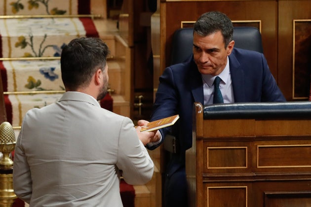 Rufián y Sánchez en el Congreso