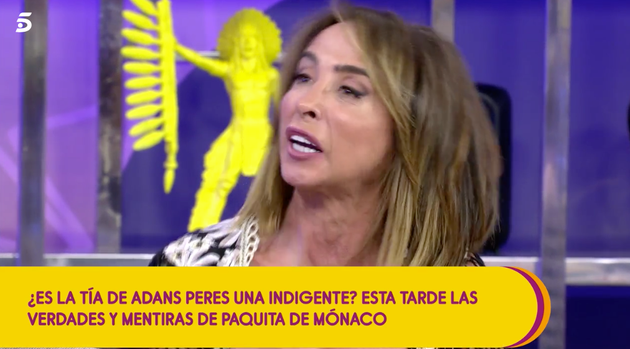 María Patiño, en 'Sálvame'.
