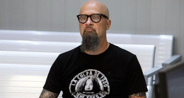 César Strawberry en el banquillo de los acusados de la Audiencia Nacional.
