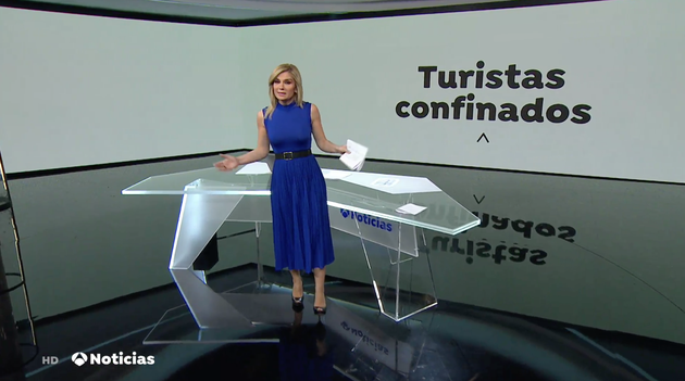 Sandra Golpe, en 'Antena 3 Noticias'