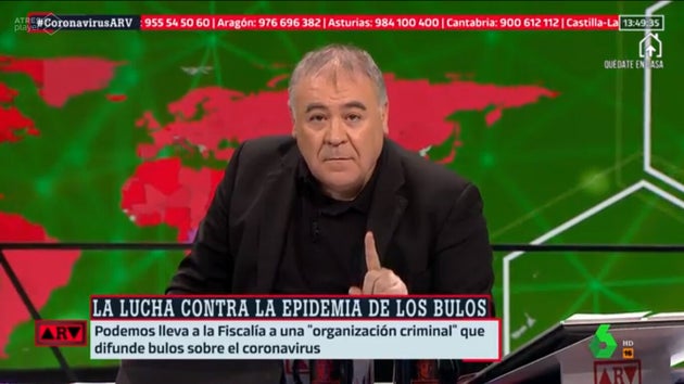 Antonio García Ferreras en 'Al Rojo Vivo'.