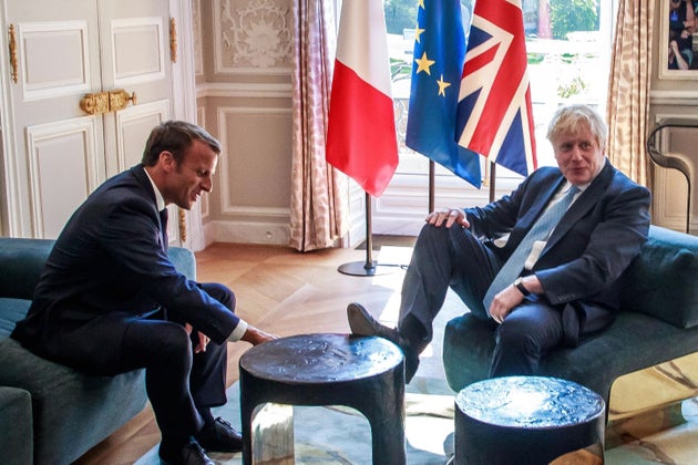 Macron y Johnson, durante una reunión en agosto de 2019.