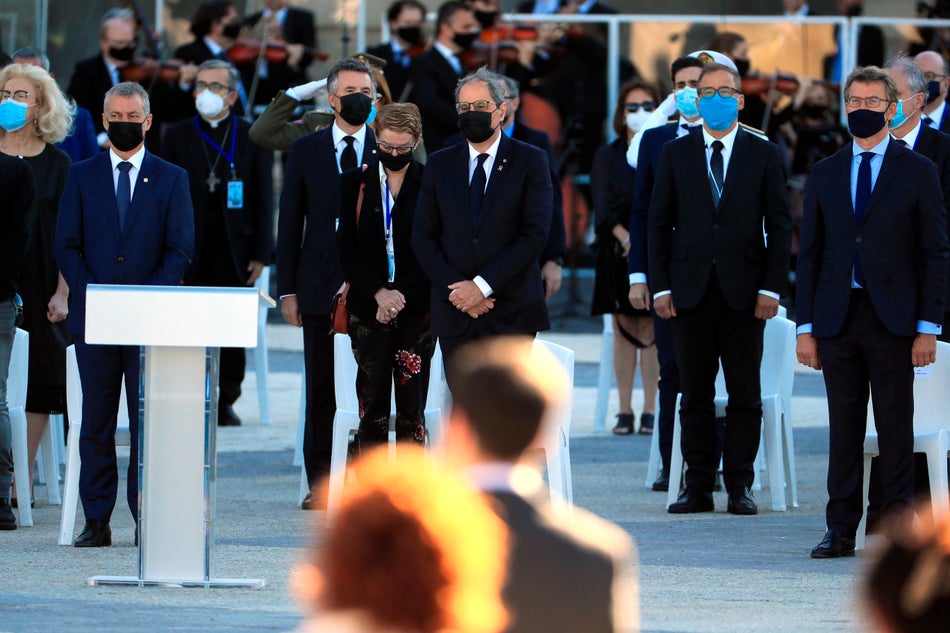 Los presidentes autonómicos durante el Homenaje de Estado.