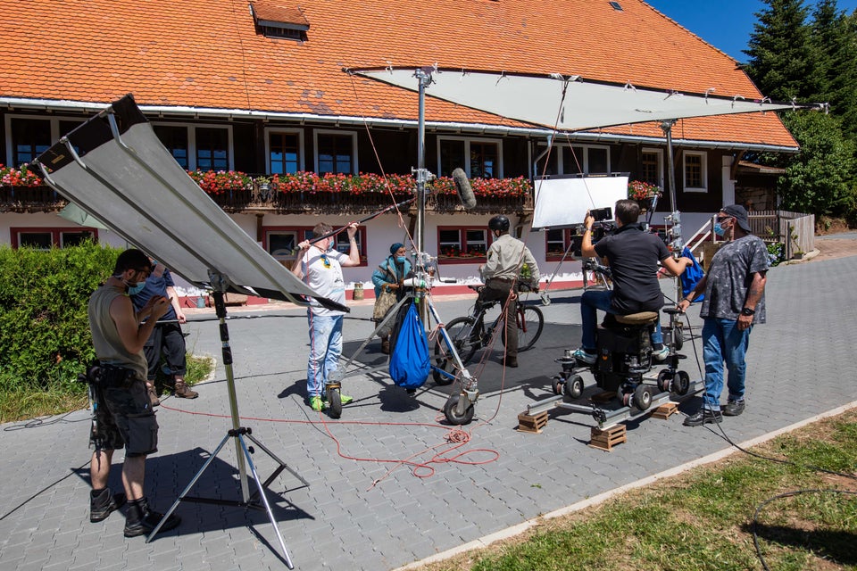 Filming from a social distance has been getting underway