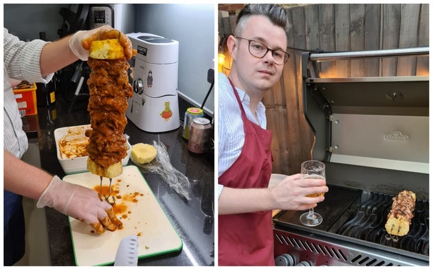 William Knox-Walker making Tacos al Pastor