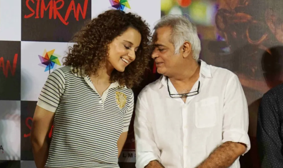 Hansal Mehta and Kangana Ranaut at the launch of Simran