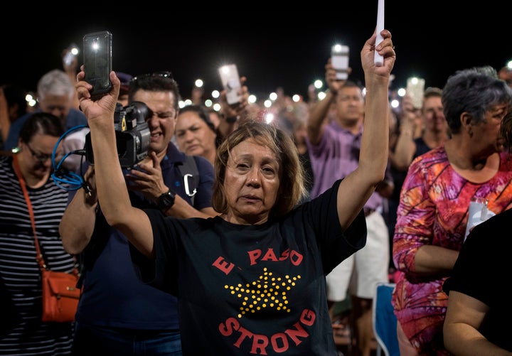 2019 Was The Deadliest Year For Hate Crimes On Record, New FBI Data Shows - People attend a prayer vigil for the victims of the El Paso massacre. Just 13 hours after that shooting, there was another de