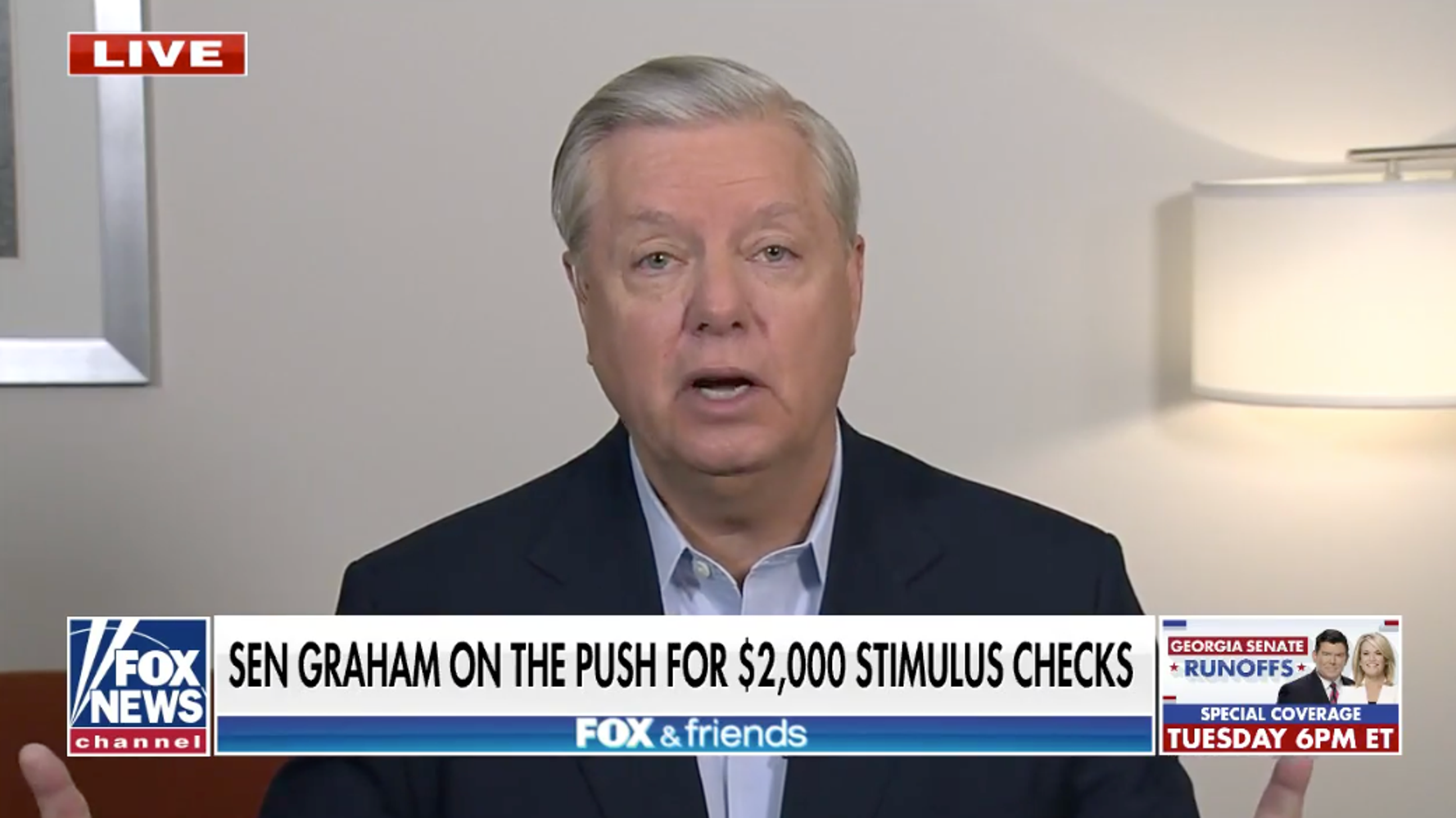 Lindsey Graham Calls For Stand-Alone Vote On $2,000 Stimulus Checks - Lindsey Graham Calls For Stand-Alone Vote On $2,000 Stimulus Checks