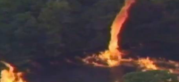 Lightning Strikes Whiskey, Causes Epic Firenado