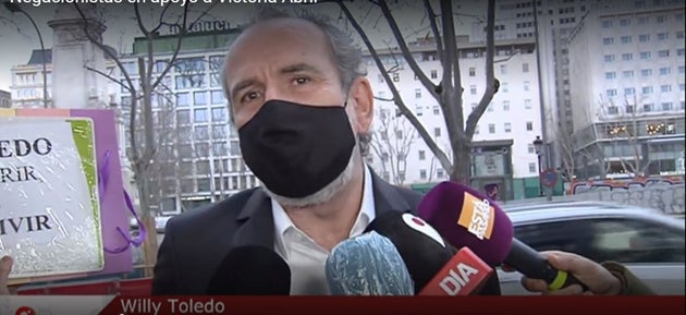 Willy Toledo, a su llegada a a gala.