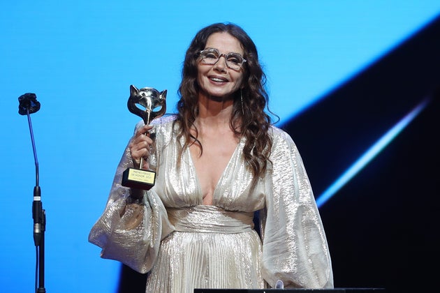 Victoria Abril, al recoger el premio Feroz de honor.