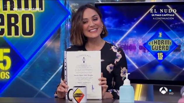 Tamara Falcó en 'El Hormiguero'.
