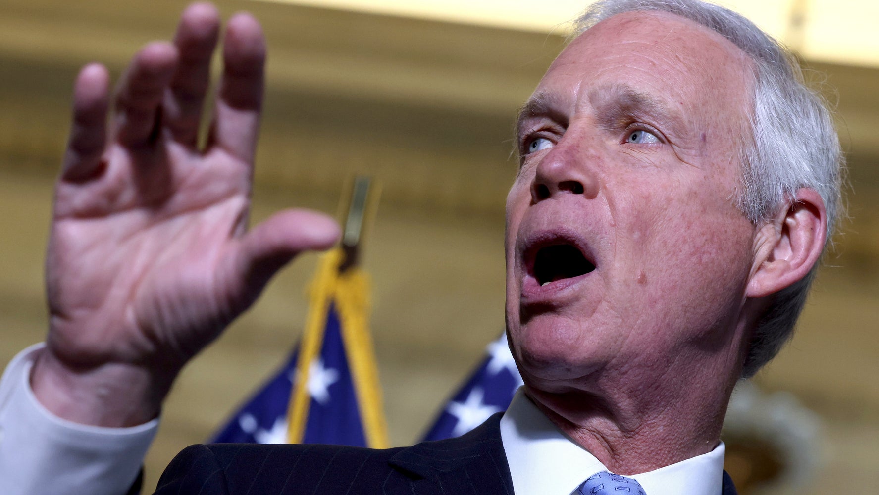 GOP Rep. Ron Johnson Skewered In Ad For Claiming Insurrectionists Were 'Peaceful' 1 GOP Rep. Ron Johnson Skewered In Ad For Claiming Insurrectionists Were 'Peaceful'