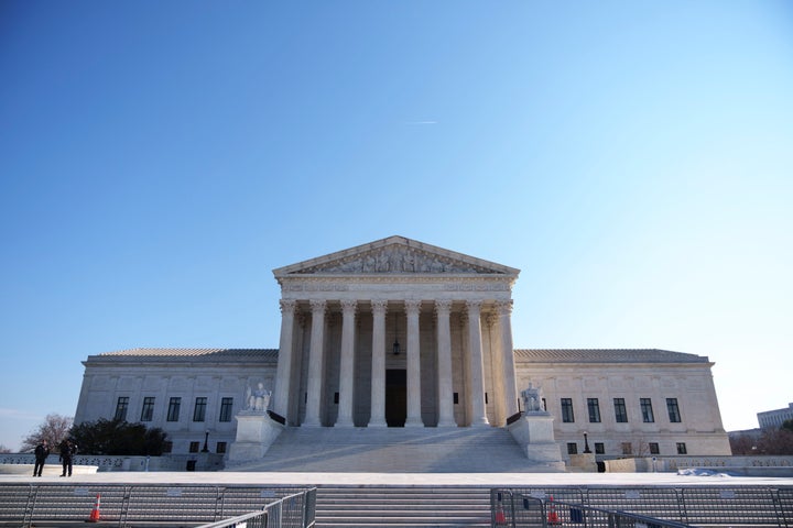 Democrats Seek Swift Confirmation To Fill Supreme Court Seat - Breaking News The U.S. Supreme Court building is seen January 24, 2022 in Washington, DC. (Photo by Drew Angerer/Getty Images)