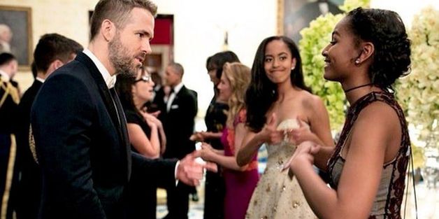 How To Fangirl, As Illustrated By Sasha Obama And Ryan Reynolds