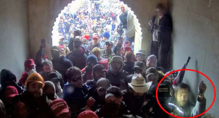 Kyle Young was among a mob in an area of the U.S. Capitol where some of the worst violence occurred on Jan. 6, 2021.