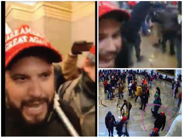 Gabriel Garcia appeared in various videos taken at the U.S. Capitol on Jan. 6.
