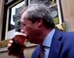 Nigel Farage Celebrates With A Pint After PM Triggers Article 50