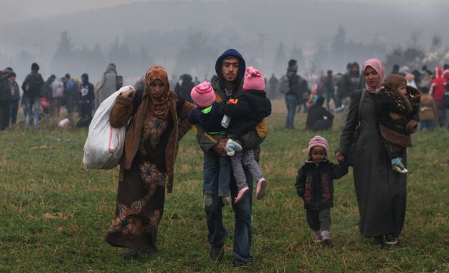 <span class='image-component__caption' itemprop="caption">Macedonia's newly tightened border controls have created a bottleneck for hundreds on the northern Greek border.</span>