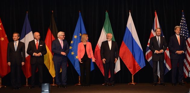 <span class='image-component__caption' itemprop="caption">The nuclear deal negotiators pose for a family shot after concluding months of talks on July 14, 2015. </span>