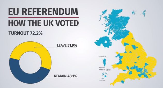 Map Of Eu Referendum Votes Shows How Uk Voted For Brexit