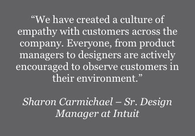 Quote - Sharon Carmichael, Senior Design Manager at Intuit