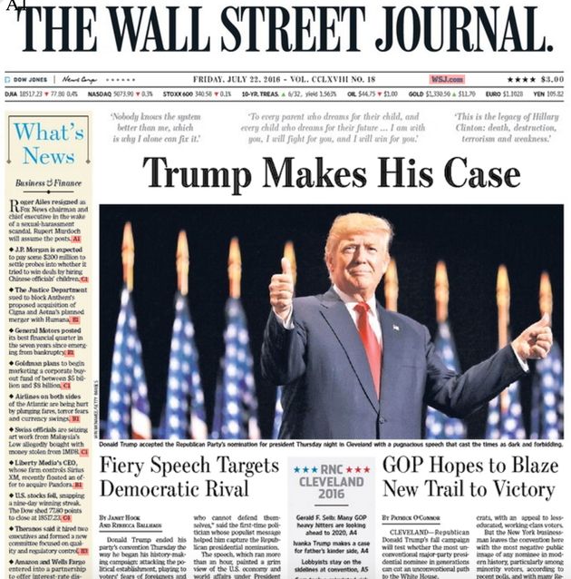 How Newspapers Responded To Donald Trump S Historic Night The