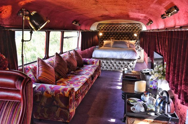 'Derelict' Double Decker Bus Transformed Into Lavish B&B With Hot Tub