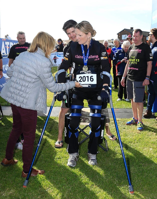 Paralyzed Pregnant Woman Uses Exoskeleton To Complete HalfMarathon