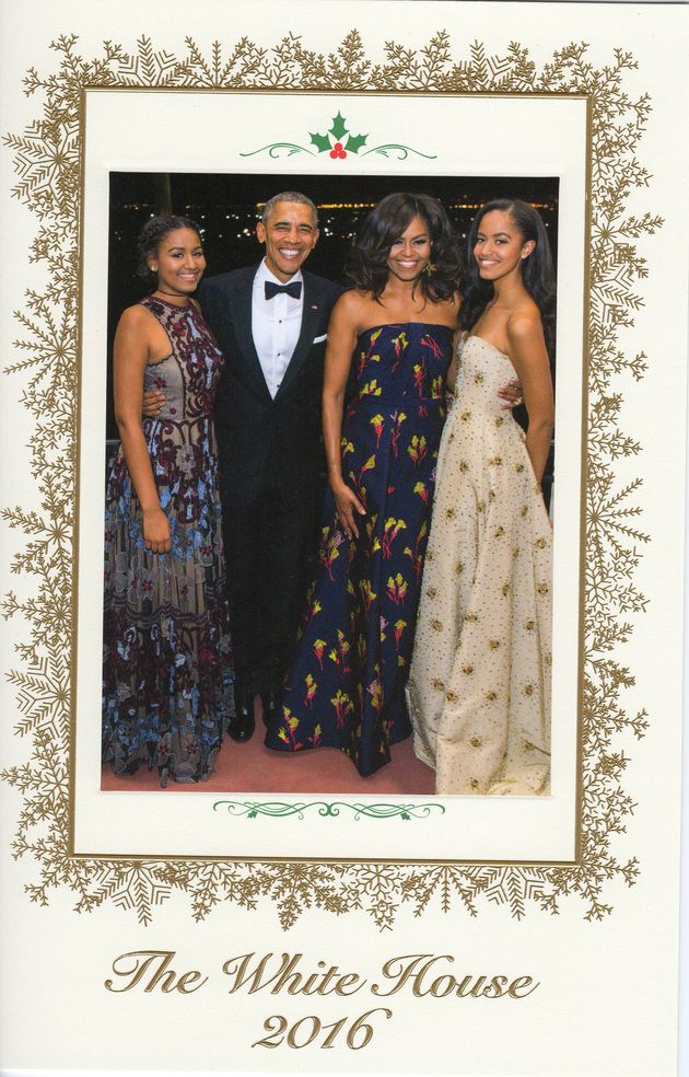 Image result for Obama family last Christmas Card from the White House