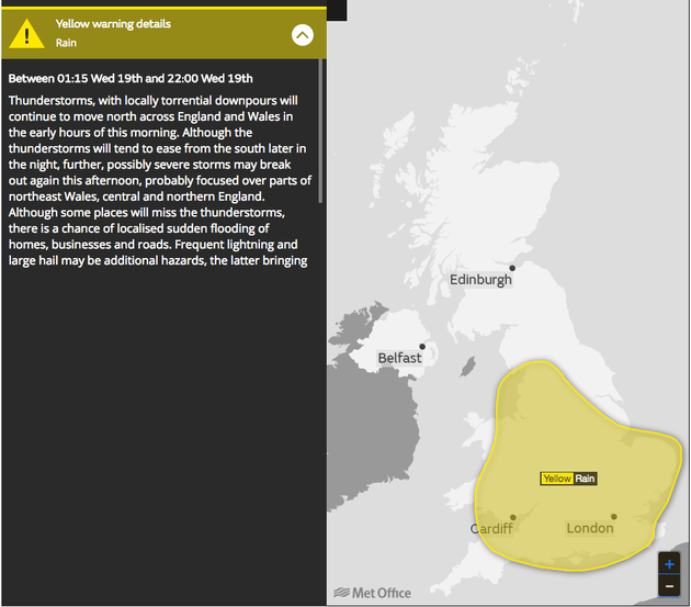 Severe weather warning: Rain and thunderstorms set to hit Kent Severe weather warning: Rain and thunderstorms set to hit Kent