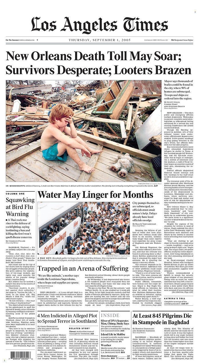 The Front-Page Photos That We Can't Forget From Hurricane Katrina ...