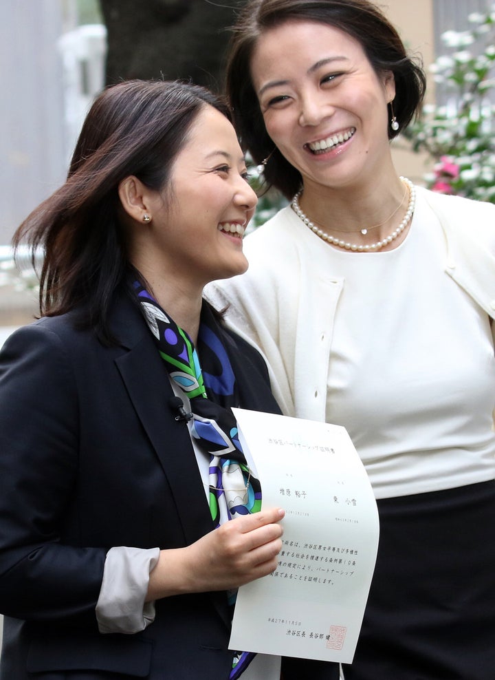 Tokyo Issues Japan S First Same Sex Marriage Certificate Huffpost