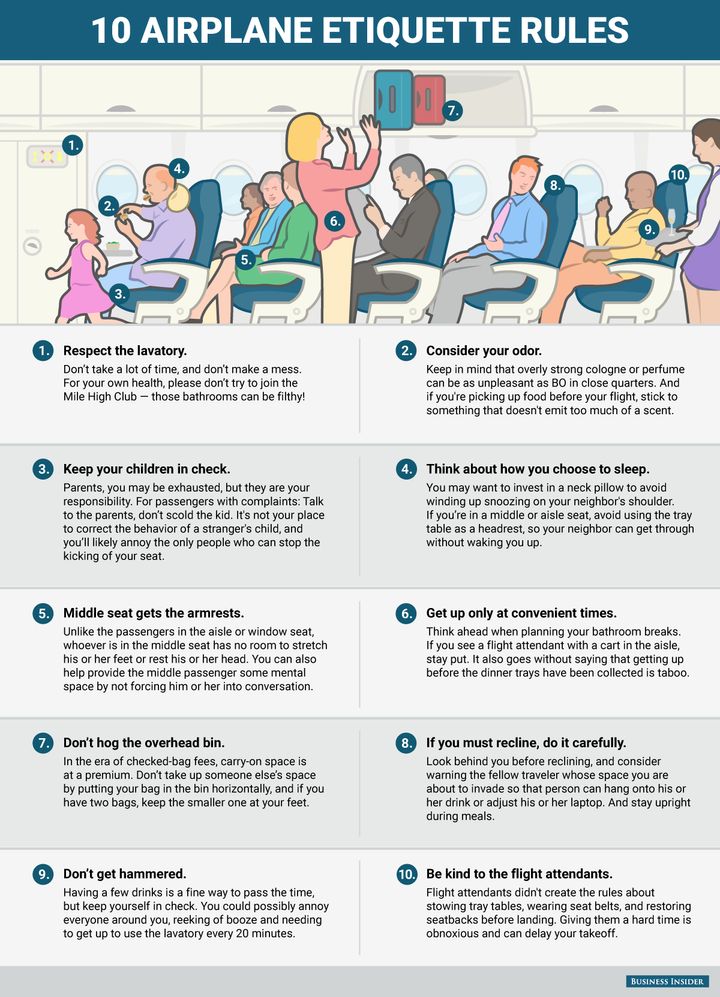 10 Rules Every Decent Human Being Should Follow On A Plane HuffPost