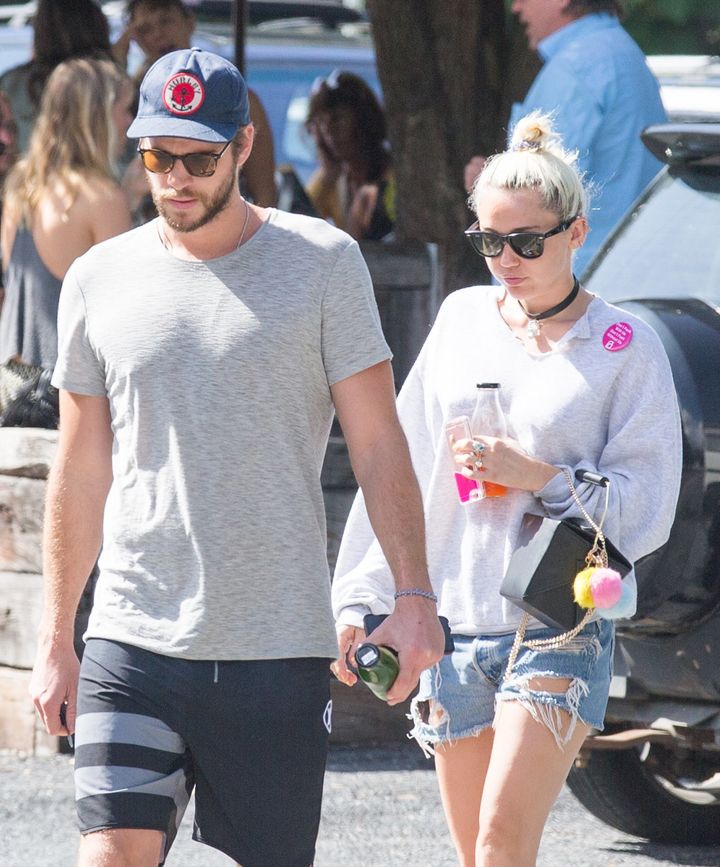 Miley Cyrus Wears Her Engagement Ring Out With Liam Hemsworth 