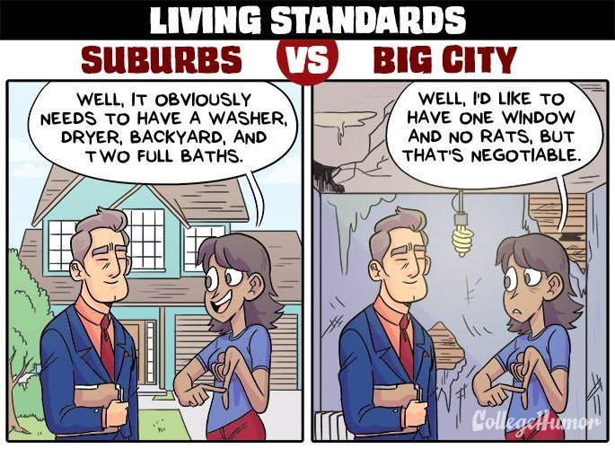 The Differences Between Living In The Suburbs And The City HuffPost