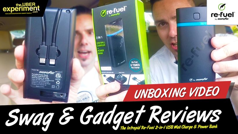 Digipower’s Re-Fuel 2-in-1 USB Android & Iphone Wall Charger may be Arguably The Coolest Power Bank on the Market. The Uber Experiment Unboxes & Reviews this awesome portable device