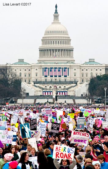 Women’s March on Washington. Photo credit ©2017 Lisa Levart. 