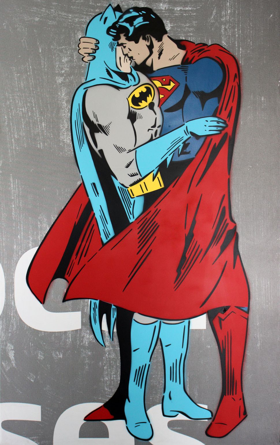 Superman And Batman Are Kissing For Equality In New York City 