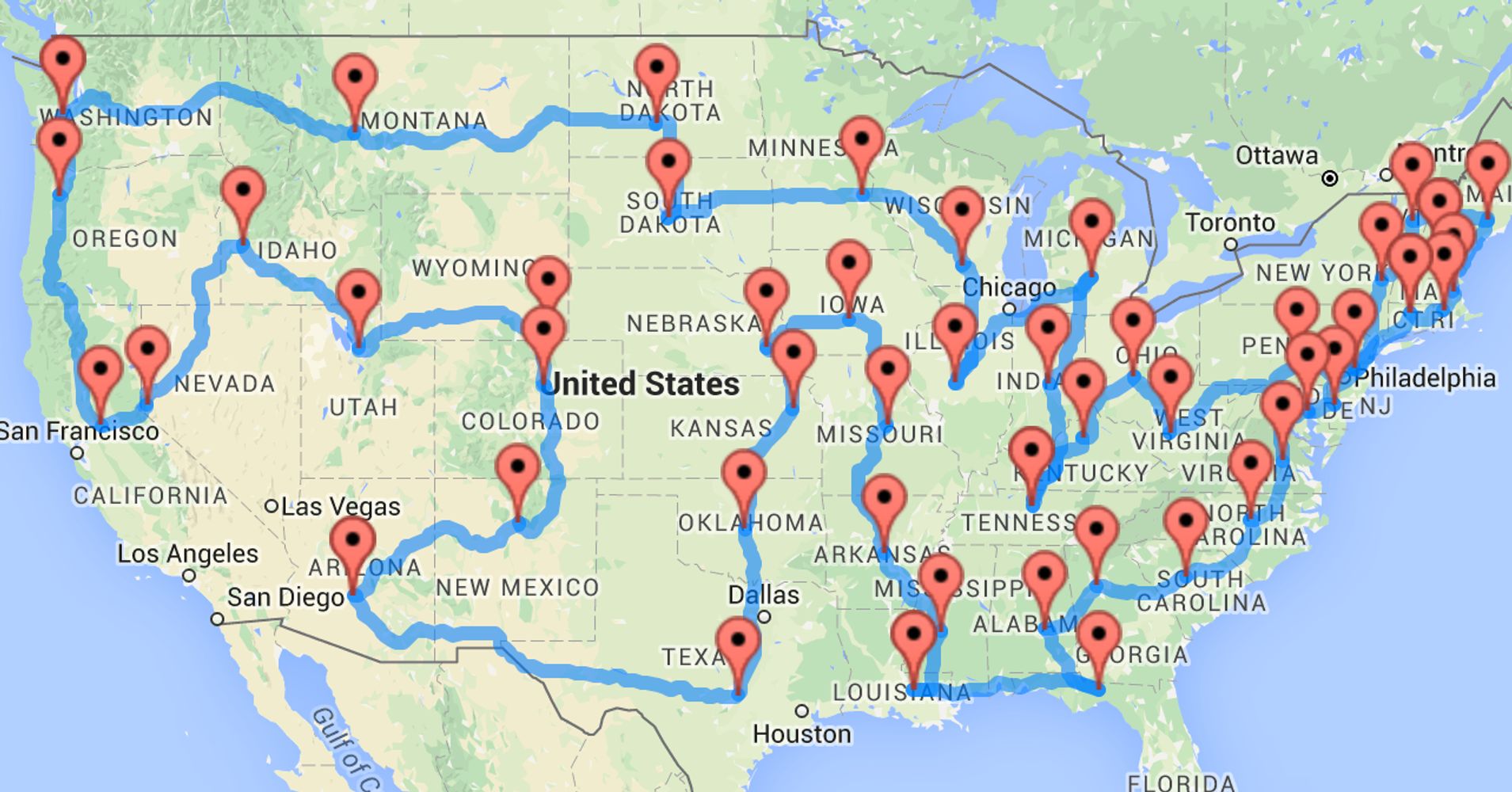 This Guy Planned The Most American Road Trip You Can Possibly Take ...