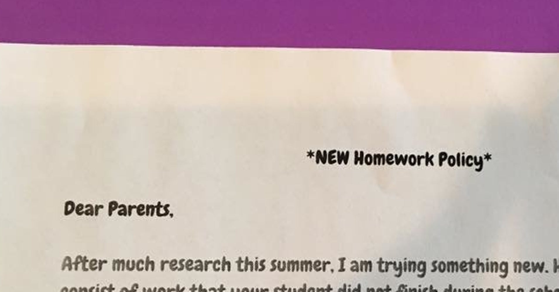 Teacher Gets Rid Of Homework, Gets A+ From Students And Parents | HuffPost